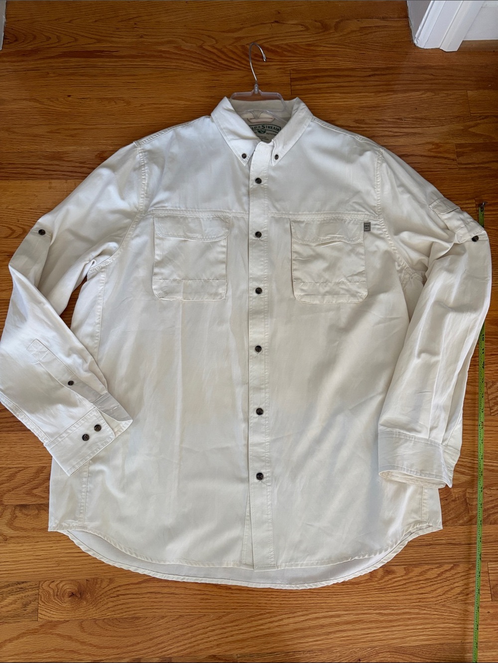 Field & Stream Men's Off-White Long Sleeve Button-Down Work Shirt